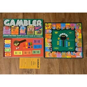 1977 Parker Brothers Gambler Board Game Happy Go Lucky Game of Chance Complete
